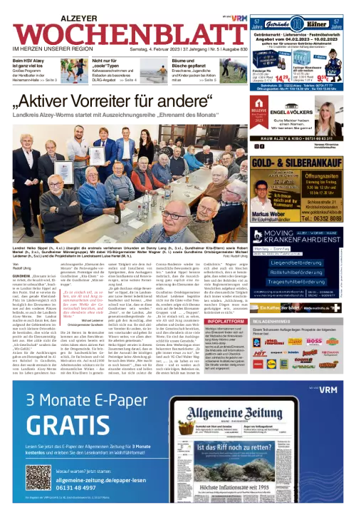 Alzeyer Wochenblatt Cover
