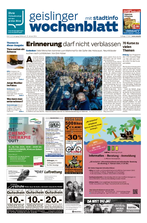 Geislinger Wochenblatt Cover
