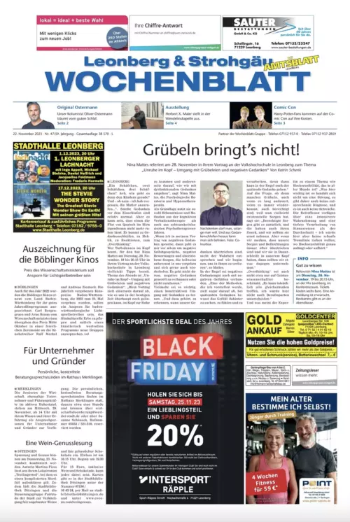 Leonberger & Strohgäu Wochenblatt Cover