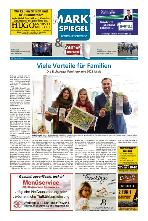 Marktspiegel Eschwege / Sontraer Stadtkurier Cover