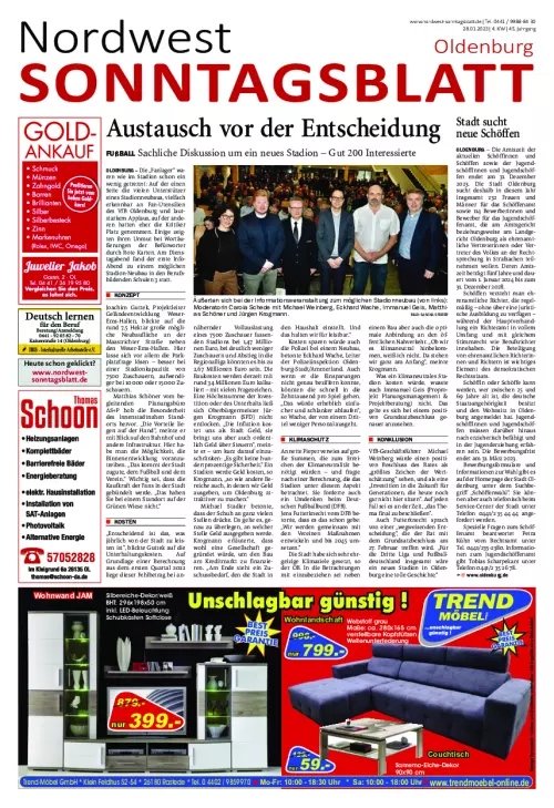 Nordwest Sonntagsblatt Cover