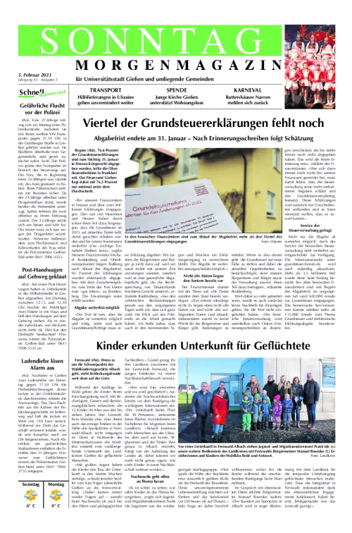 Sonntag Morgenmagazin Cover