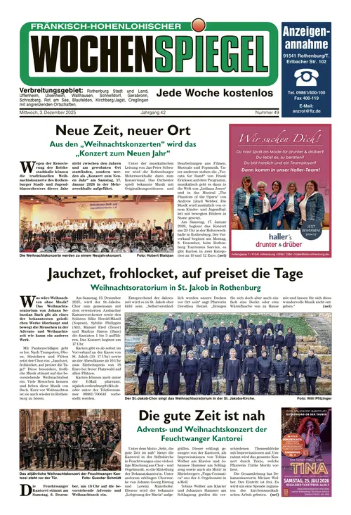 Fränkisch-Hohenlohischer Wochenspiegel Cover